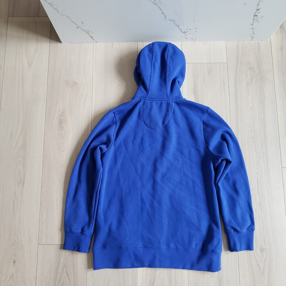Kansas Jayhawks Hoodie Unisex L Blue NCAA KU Full Zip Fleece Sweatshirt - Picture 2 of 8